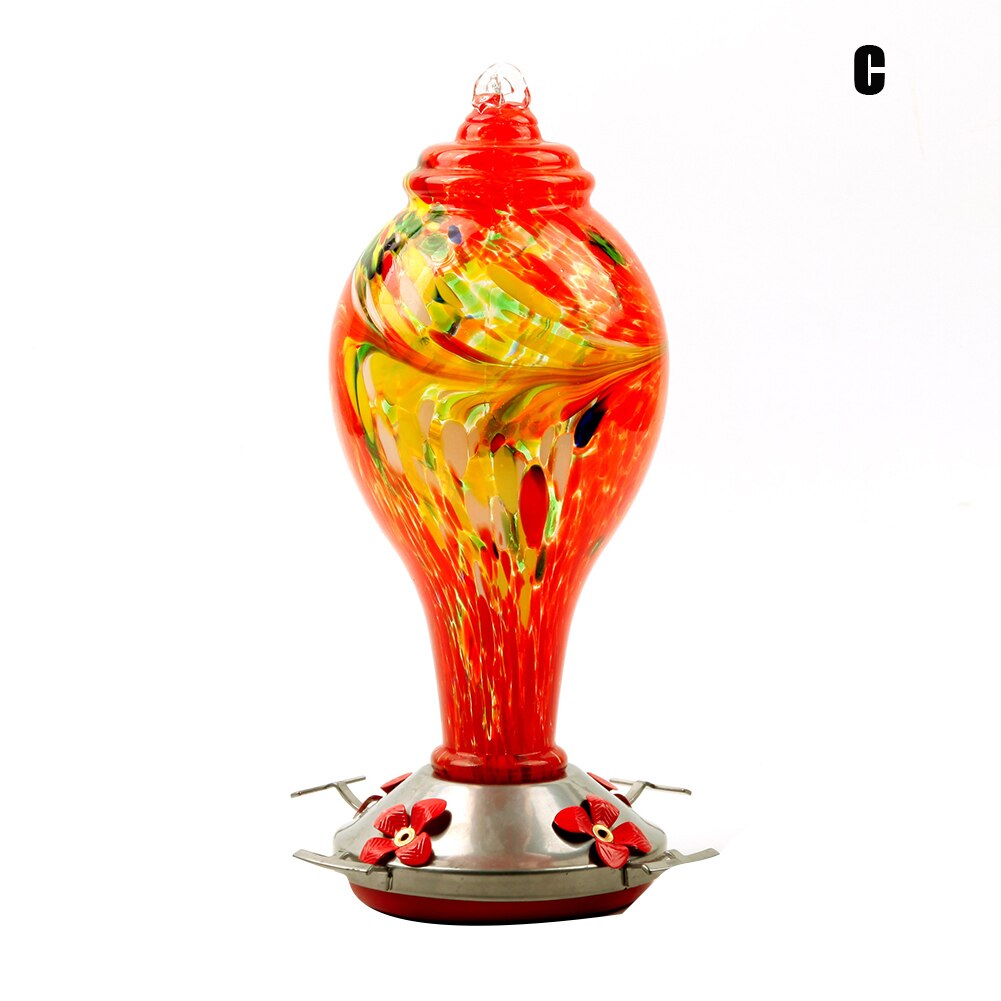 Hummingbird Feeders for Outdoors Stained Glass Leakproof Birds Feeder Hummingbird Feeder Bird Supplies TB: C