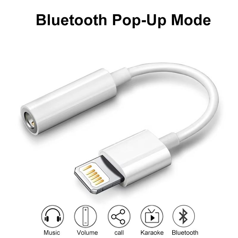 Original Headphone Adaptador For Apple iPhone 14 13 12 11 Pro Aux Audio Splitter Lighting To 3.5mm Adapter Earphone Jack Cable: Default Title