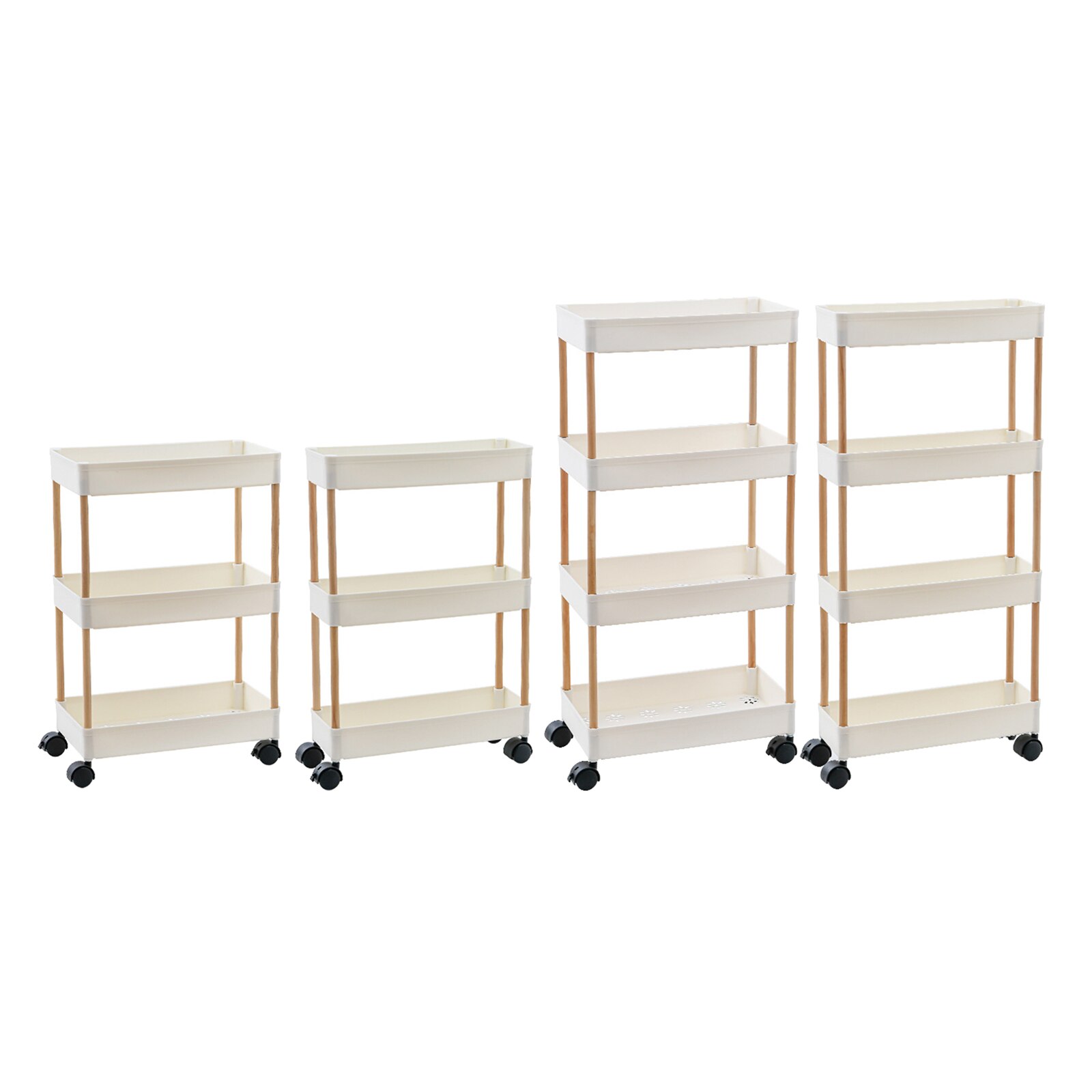 Multifunctional Storage Trolley Cart Space Saving Shelf Rack Organizer Tray Laundry Room Dining Room Kitchen
