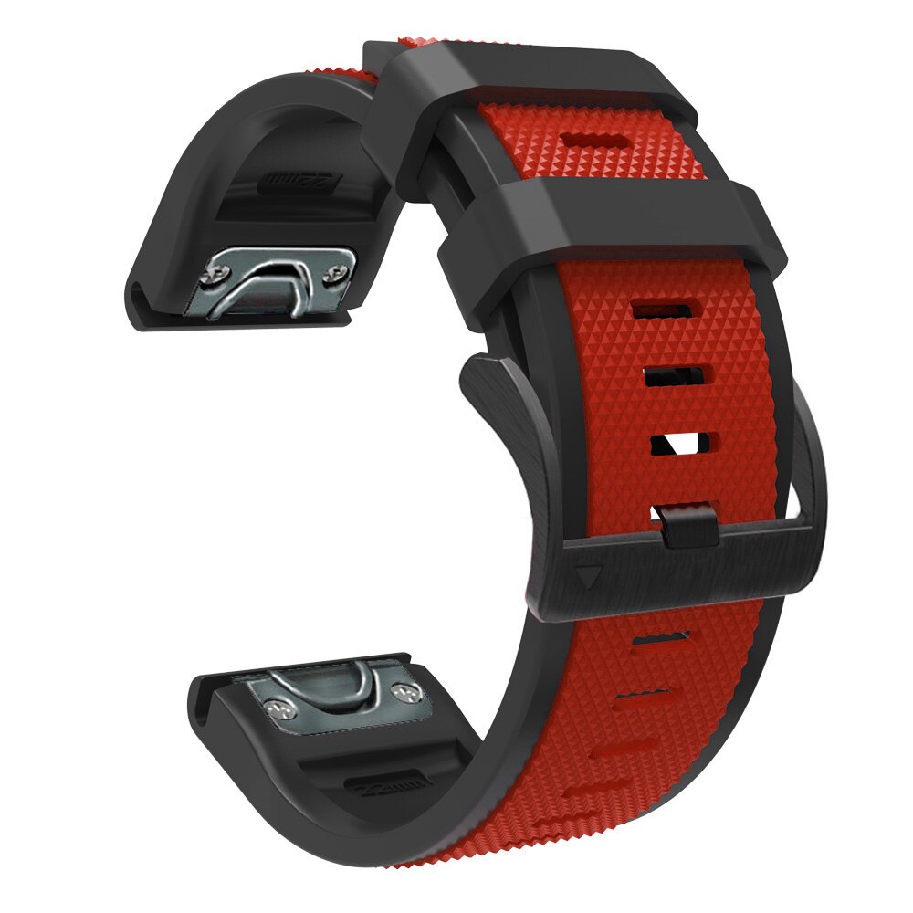 26mm Sport Silicone Watchband Wriststraps for Garmin Fenix 6X Pro 5X Plus 3 3HR Easy Fit Quick Release wirstbands Correa: E