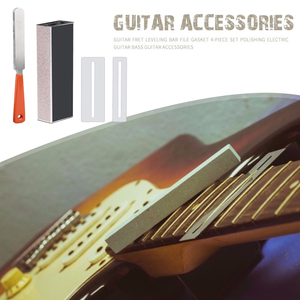 Guitar luthier værktøjssæt inkluderer bånd gummi hammer guitar bånd krone fil nivelleringsværktøj slibebeskyttere reparationsdel sæt