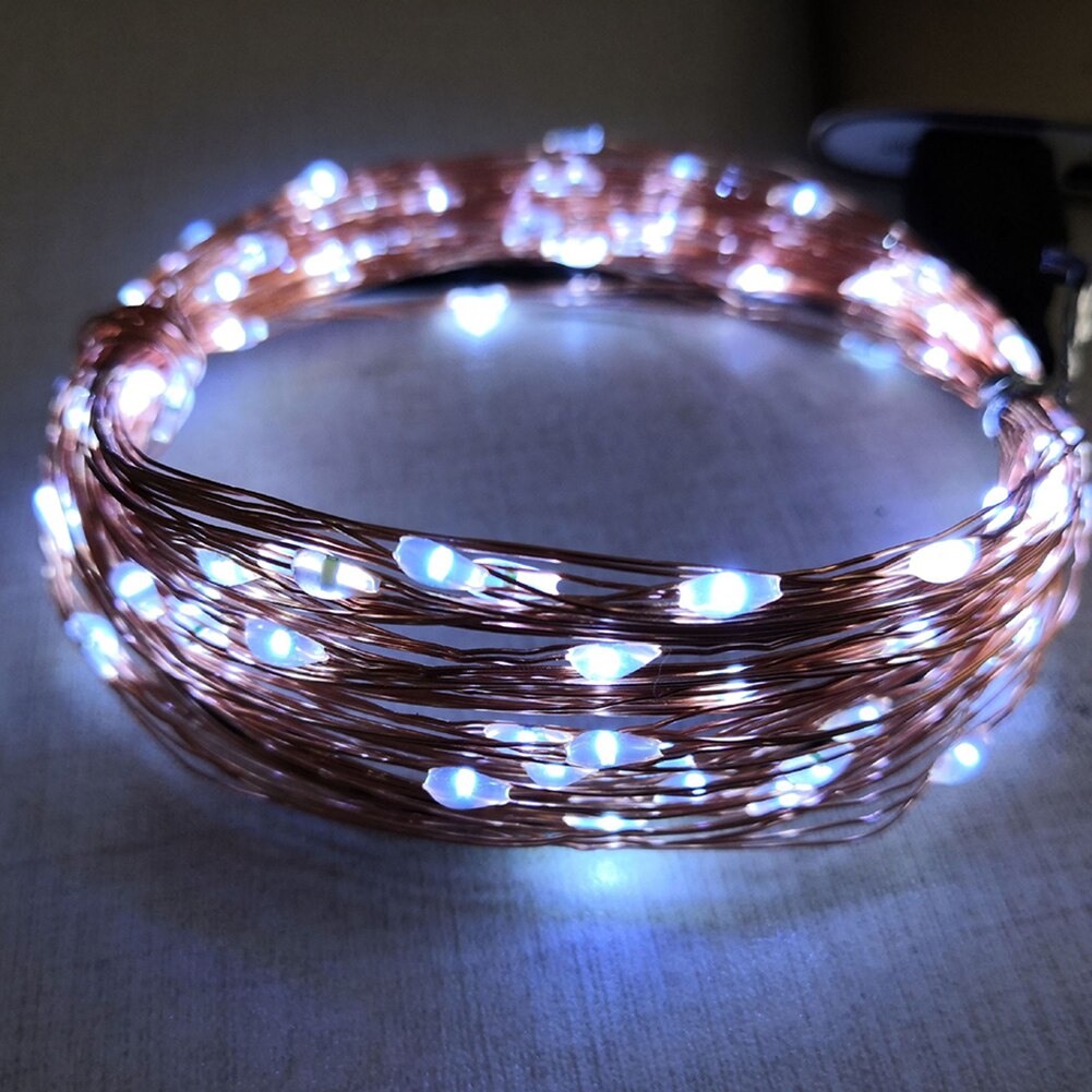 Guirlande féerique étanche en fil de cuivre USB 2/5/10m 5V, LED économies d'énergie flexibles, pour décoration de réception de mariage, haute luminosité