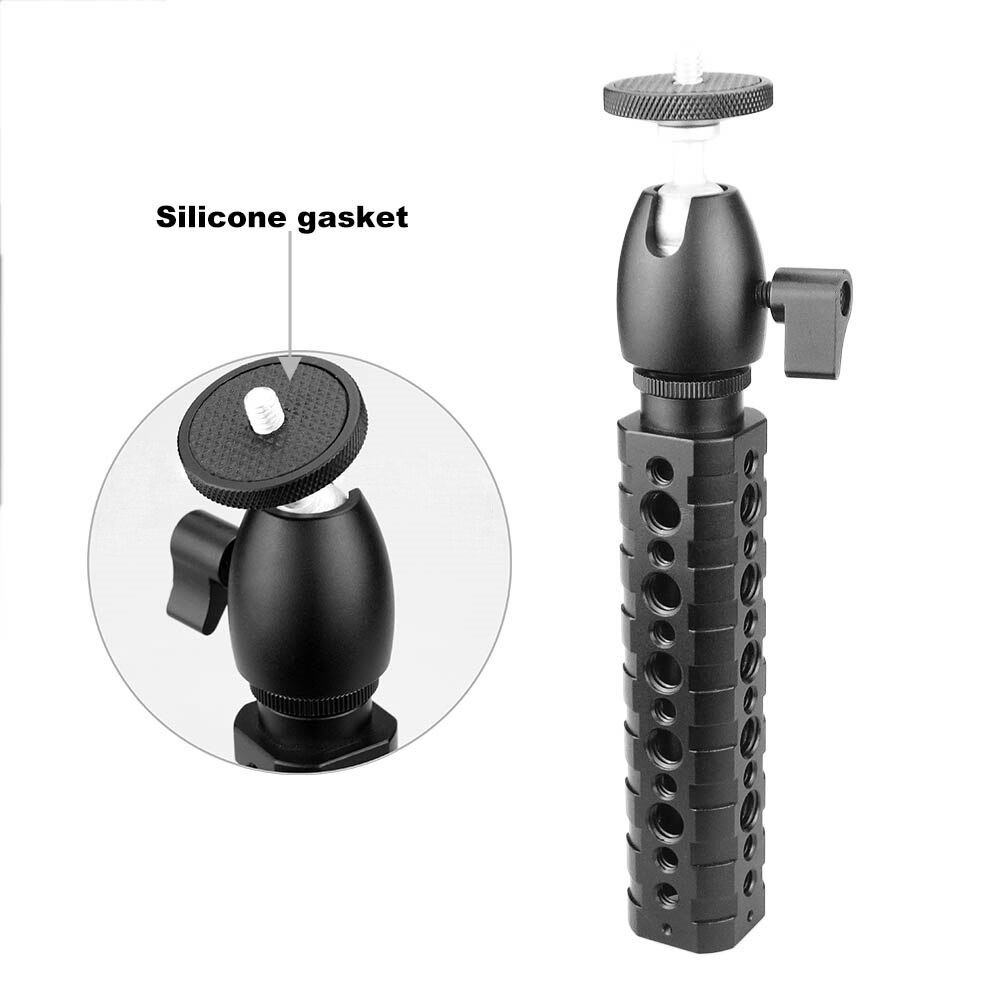 Magicrig aluminiumlegering kamerahandtag stödfäste med kulhuvud för för dslr-kamera actionkamera smartphone