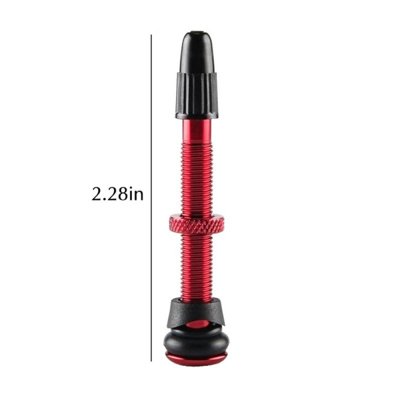 58Mm/72Mm Mtb Racefiets Extender Kleppen Ultralichte Aluminium Met Tubeless Fiets Ventiel Fiets valve Tire Accessoires: Red-72MM