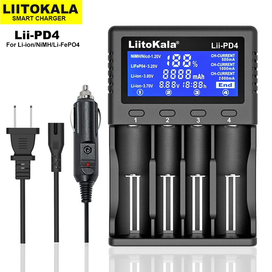 Liitokala Lii-M4S Lii-500 Lii-PD4 Lii-500S LCD 3.7V 18650 18350 18500 21700 20700 14500 26650 AA NiMH Lithium-Battery Charger: Other