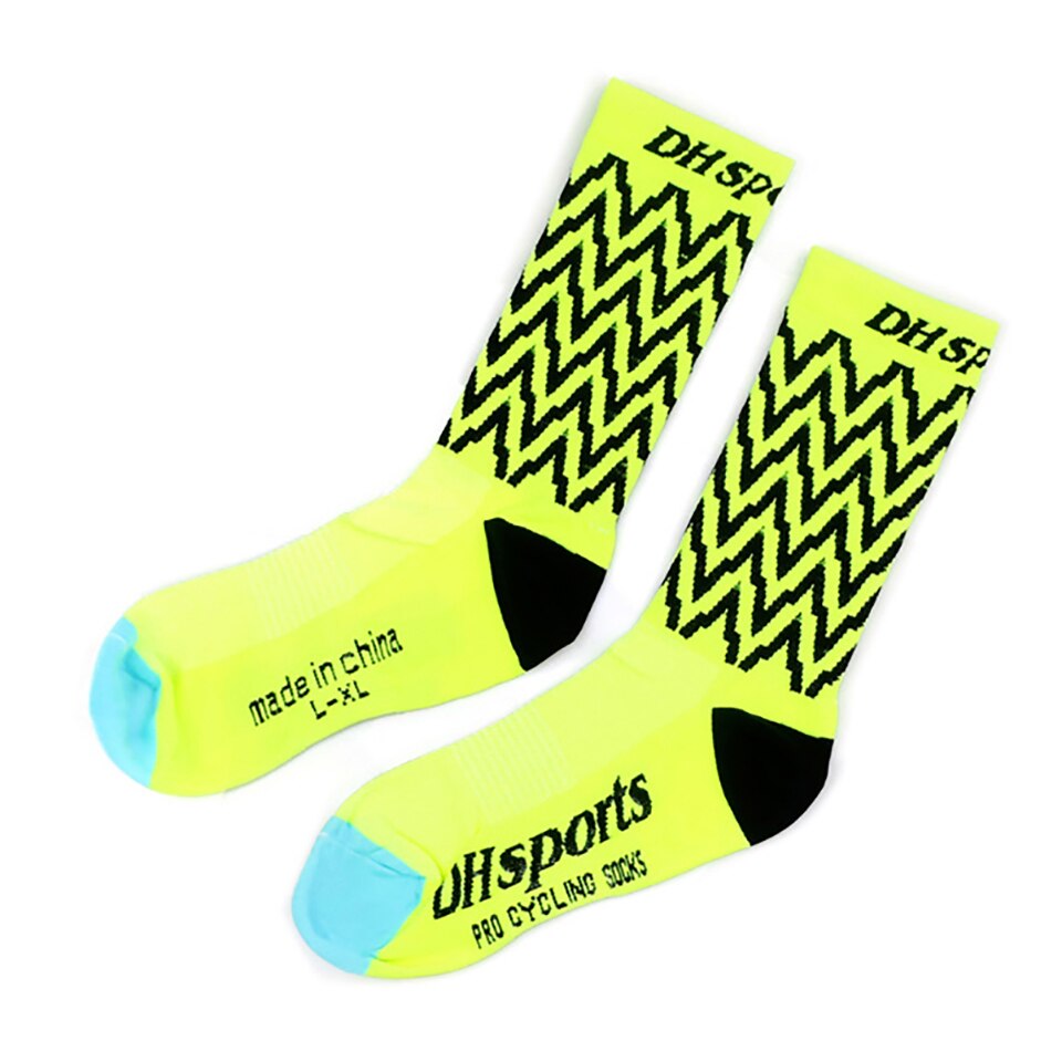 Calzini da bici traspiranti colorati per montagna bicicletta alti calzini sportivi da calcio per pallacanestro da uomo nuovi tutto&#39;aperto: 2