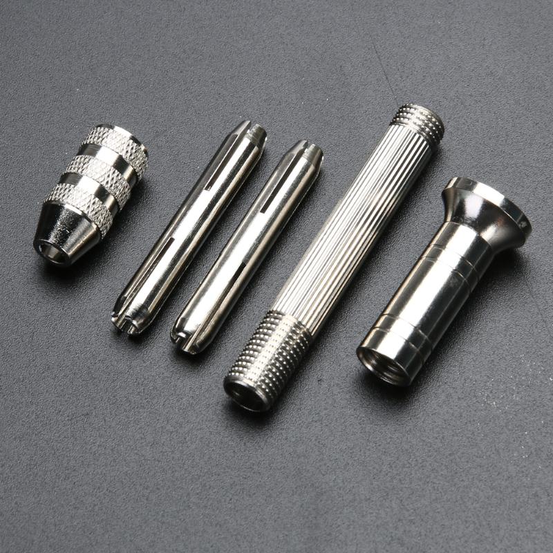 Mini Adjustable Chuck Manual Hand Drill Switch Tool Twsit Micro Spiral Drill Bit 0.3-2.5mm Pin Vice