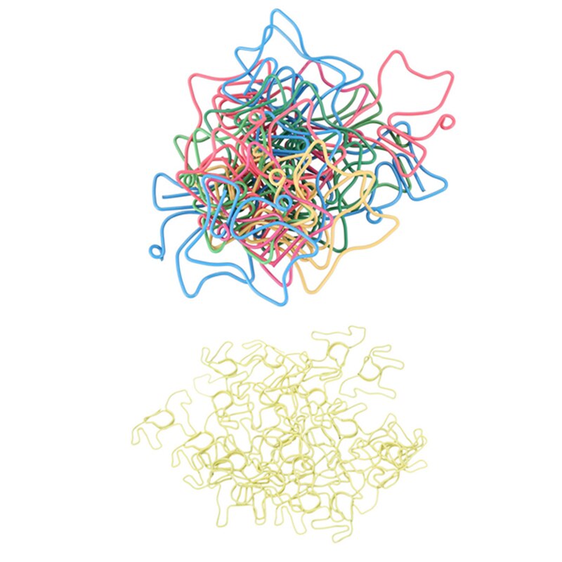 Metal Paper Clips 48 Pieces in PVC Box Cat & Horse