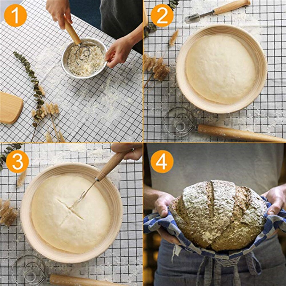 Double Coil/ Single Coil Bread Dough Whisk Mixer Blender Egg Beater 13’’ Wooden Handle Mixer Kitchen Dough Blender Egg Beater