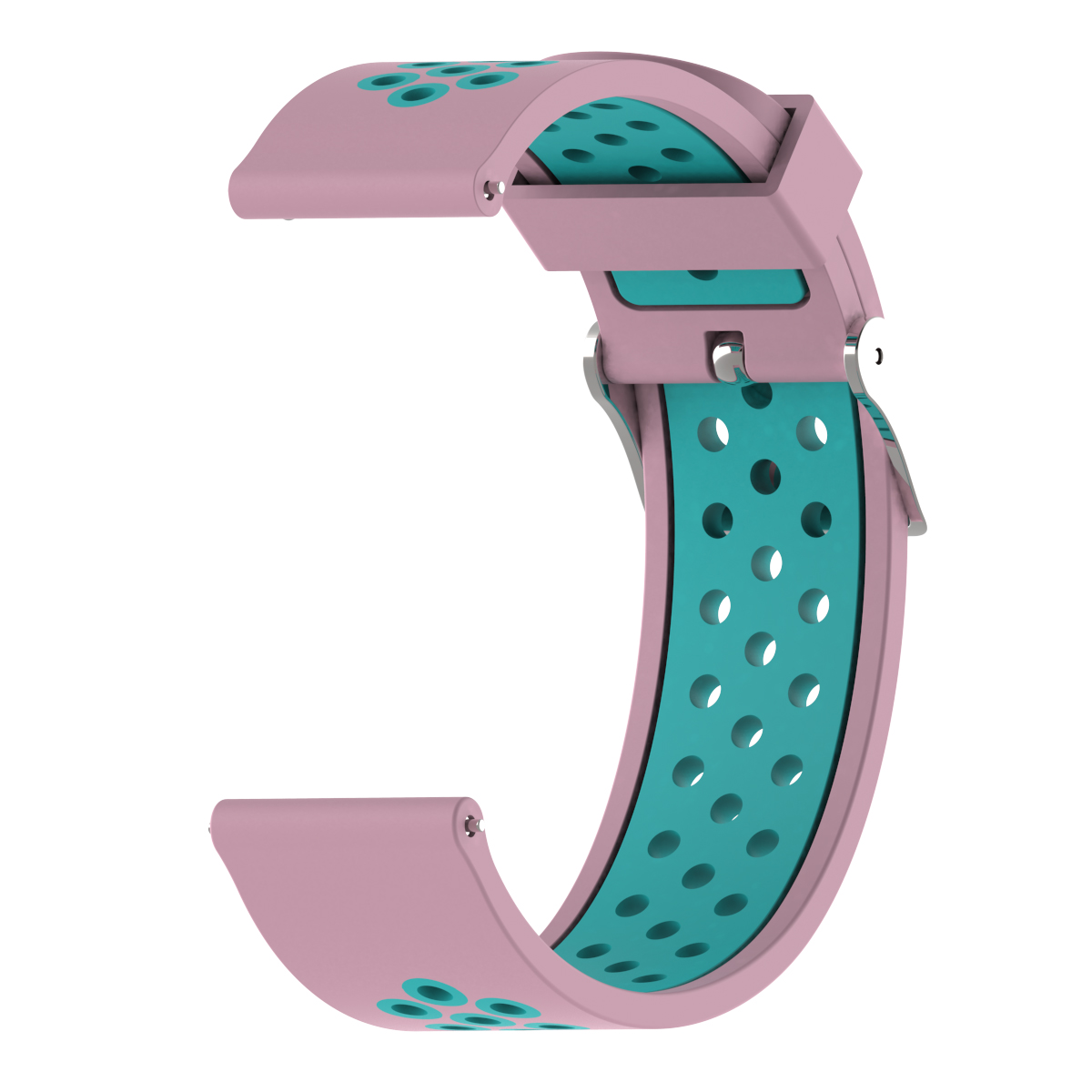 22mm Replacement Sport Silicone Watch Strap for Xiaomi Huami Amazfit Stratos 3 2/2s band bracelet wrist band watch accessories: Pink green