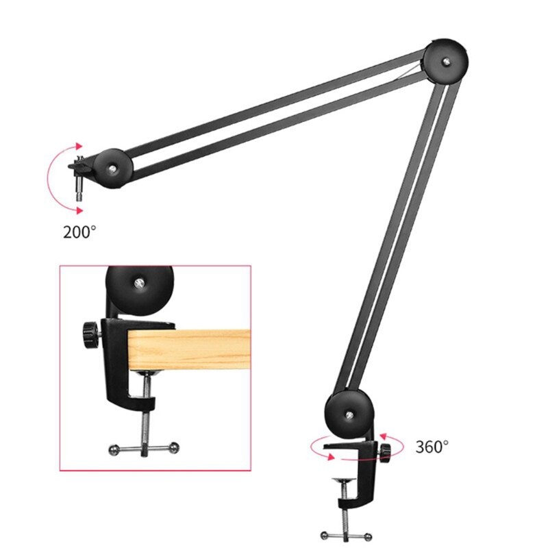 Support de micro pour Blue Spark, support de Microphone robuste support de bras de ciseaux de flèche de Suspension pour Blue ye-ti et autres micros