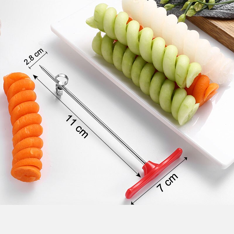 Køkkentilbehør 3 typer billig kartoffel pommes frites skærer grøntsagsspiralizer let udskæring kartoffel bølge kniv hakker