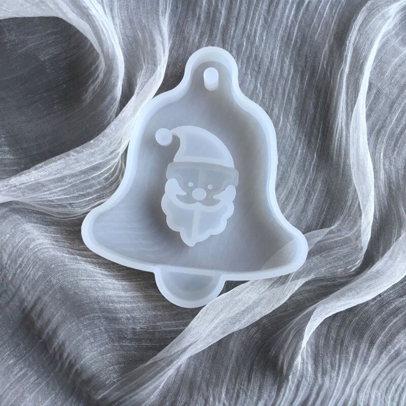 Christmas Tree Bell Elk Pendant Silicone Mould - Crystal Epoxy Resin Casting Form