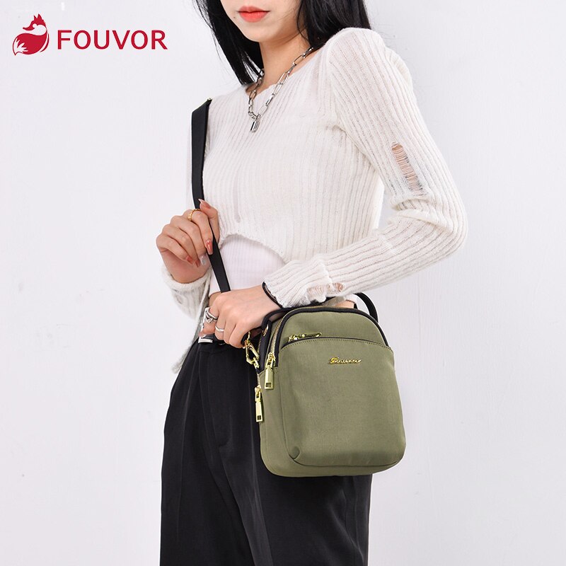 Borse da donna autunno moda 2021 focus per donna borsa a tracolla semplicemente elegante borsa da viaggio in Nylon con cerniera in Nylon 2967-06