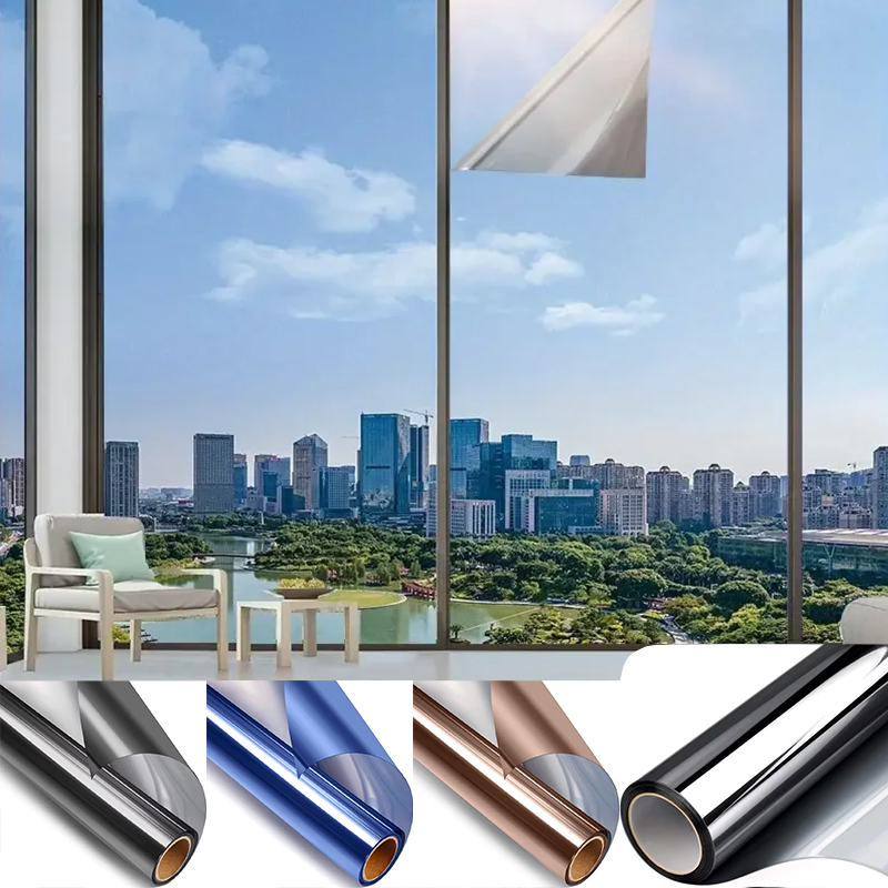 Window Insulation Glass Film Office Solar Film Living Room Shading One-way Anti Peeping Sunscreen Film Electrostatic Bonding