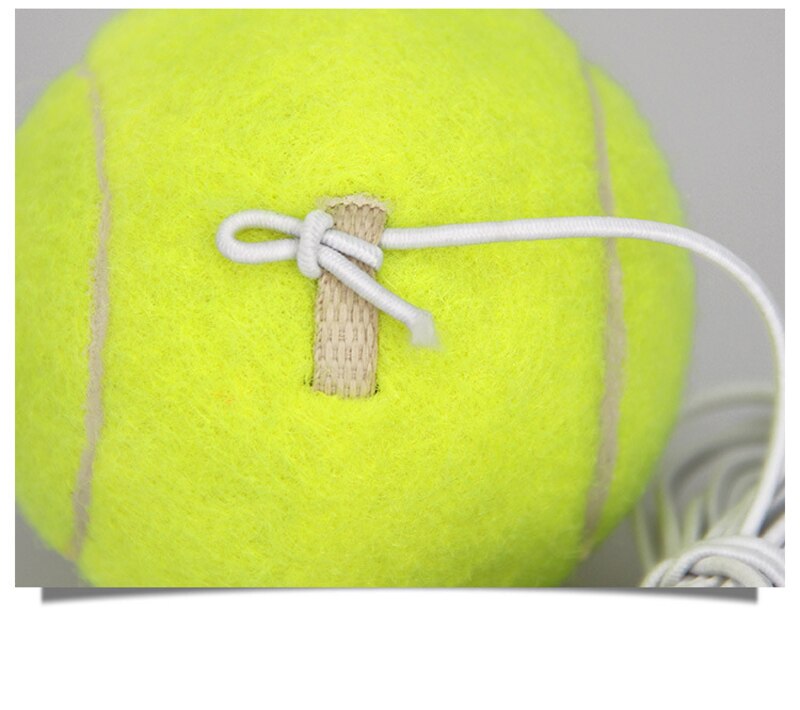 1 stk tennisbolde træningspartner rebound træningsbold med 3.8m elastiske reb gummibold til begyndere