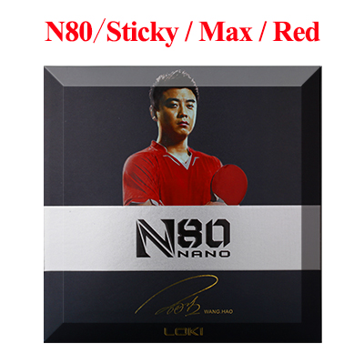 LOKI Red Table Tennis Rubber Pips In Black Ping Pong Rubber Sponge for Fast Attack/Loop/Control: 1pc N80 Red