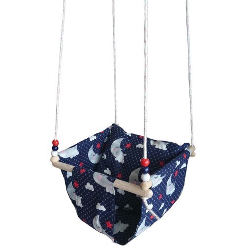 Wood Padded Baby Ceiling Swing Ergonomic and easy installation İster-whether at home, like in the garden at the picnic used