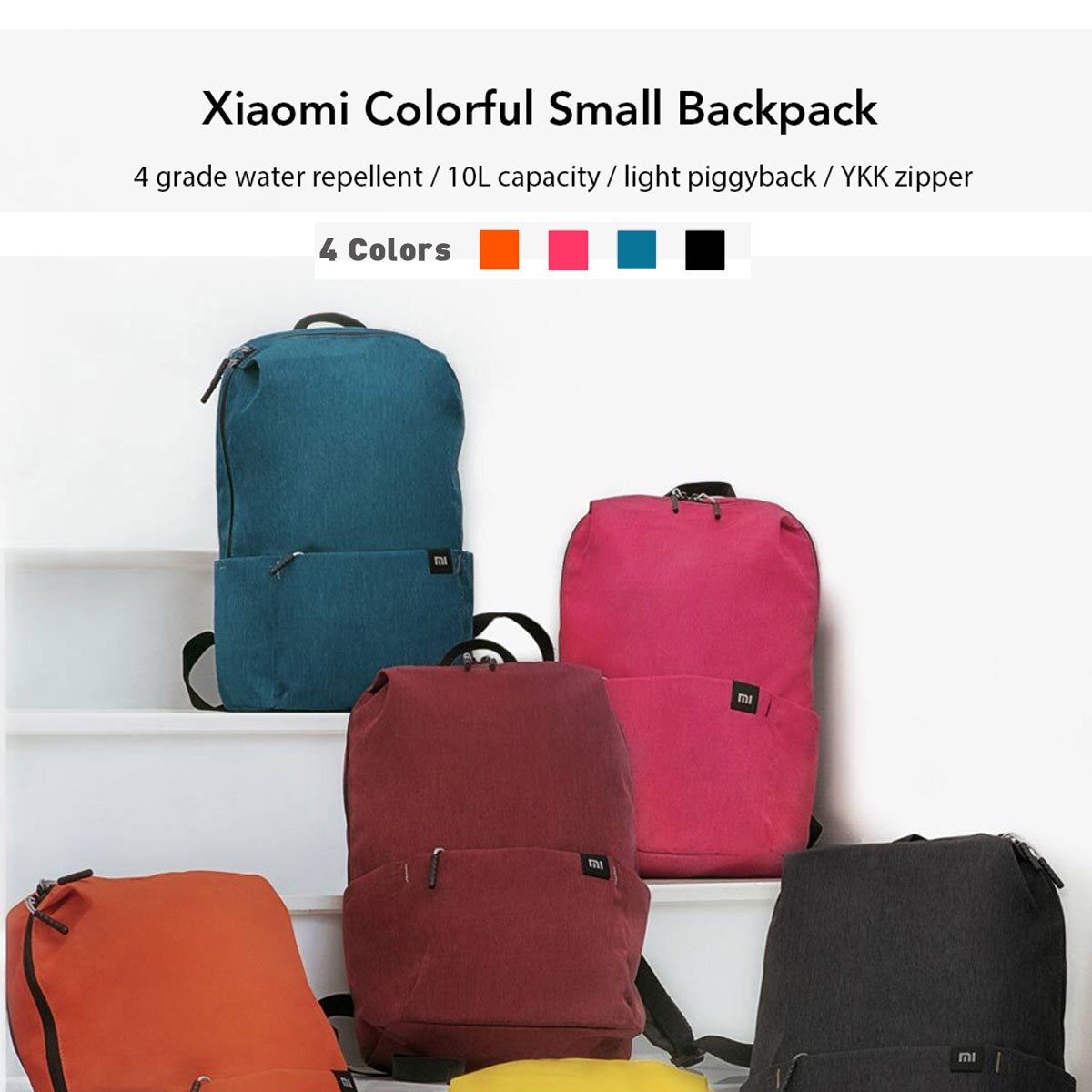 Xiaomi mini rygsæk taske 10l skoletasker til kvinder mænd dreng pige dagsæk vandtæt letvægts bærbar afslappet rejsetaske