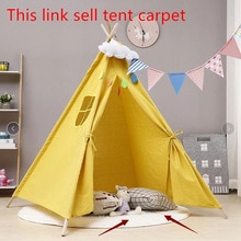 Portable Children's Tent Carpet Play House Canvas Indian Play Tent Carpet Child Little Teepee House Indoor Ball Pool Room Toys