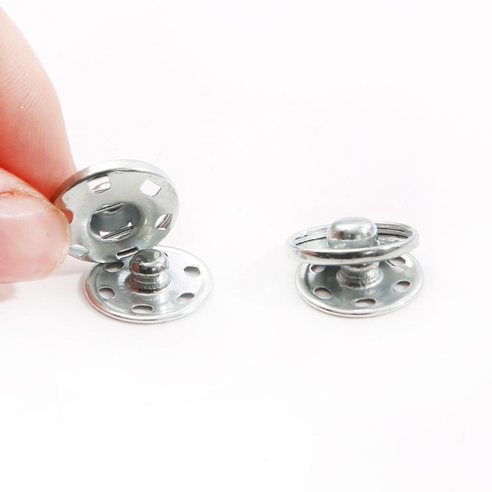 8/10/12/14/16/18mm Metal Iron Snap Fasteners Press Button Stud Black Silver Color Clothing Accessories Sewing Embedded Buckle