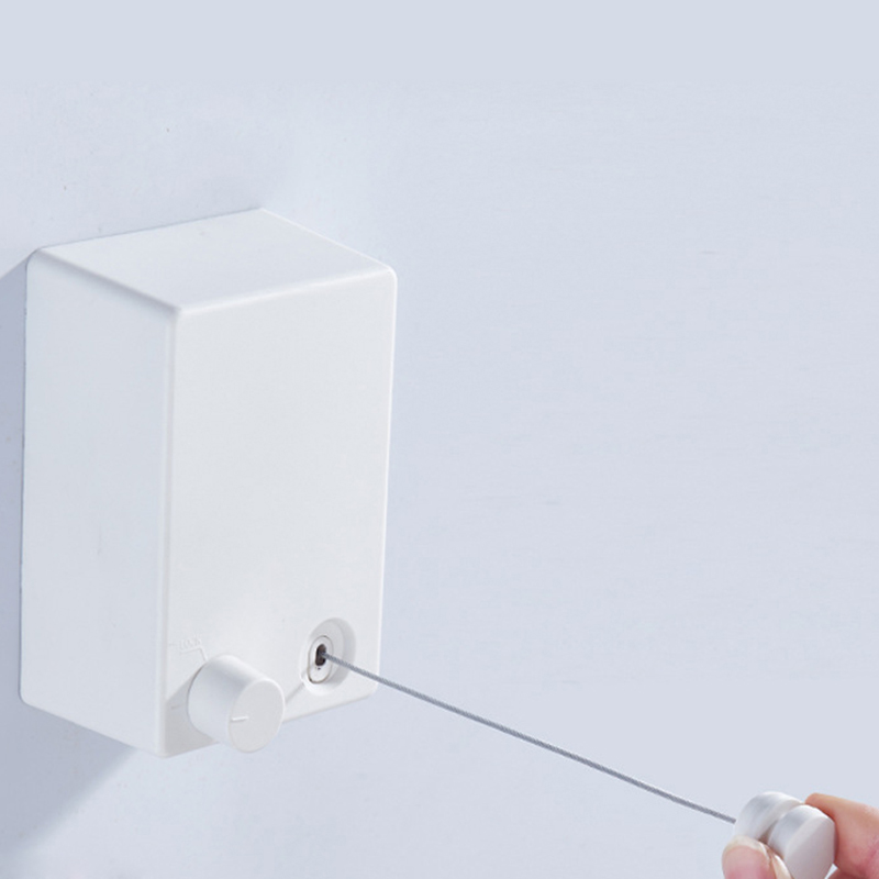 Intrekbare Indoor Kleren Muur Hanger Droogrek Balkon Badkamer Onzichtbare Waslijn