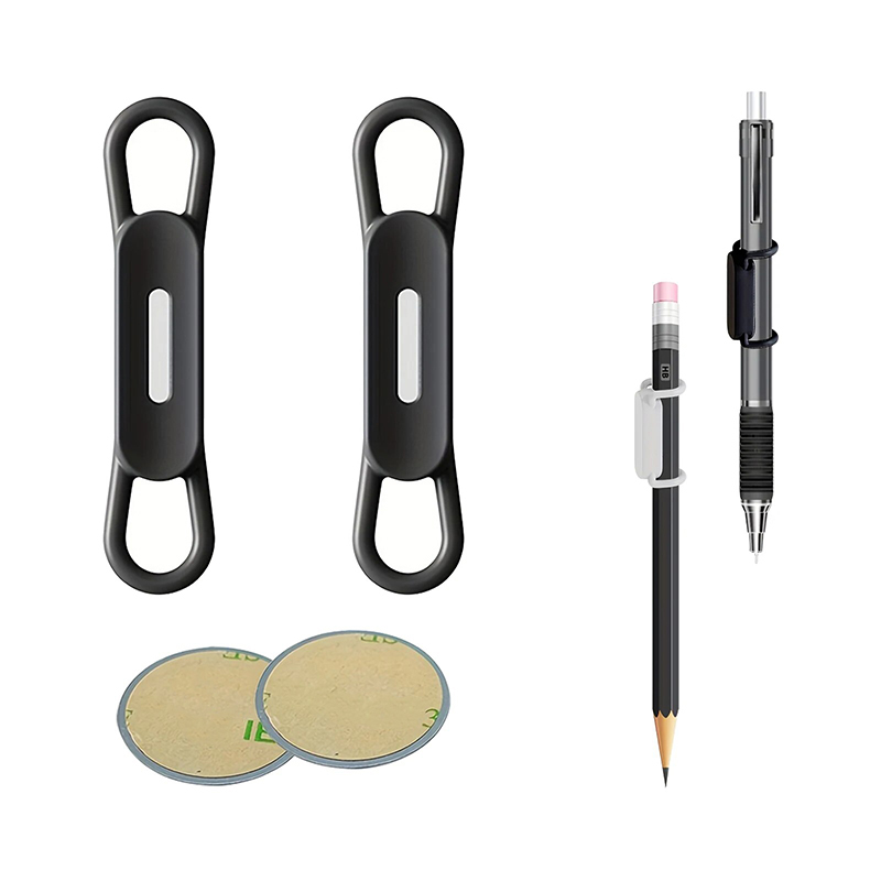 2/6 stücke Magnetische Stift Bleistift Halter Bunte Elastische Band Stift Halter Vintage Tragbare Verstellbare Stift Ständer Tablet Touch Stift clips: WEISS