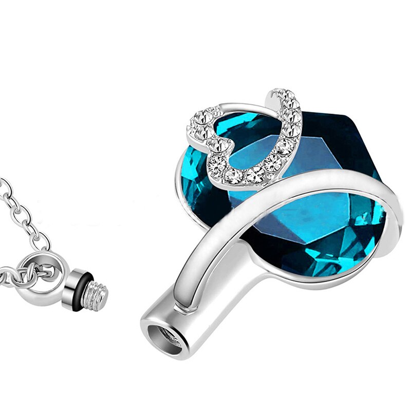 Always in my heart Locket screw Heart cremation memorial ashes urn birthstone necklace jewelry keepsake pendant