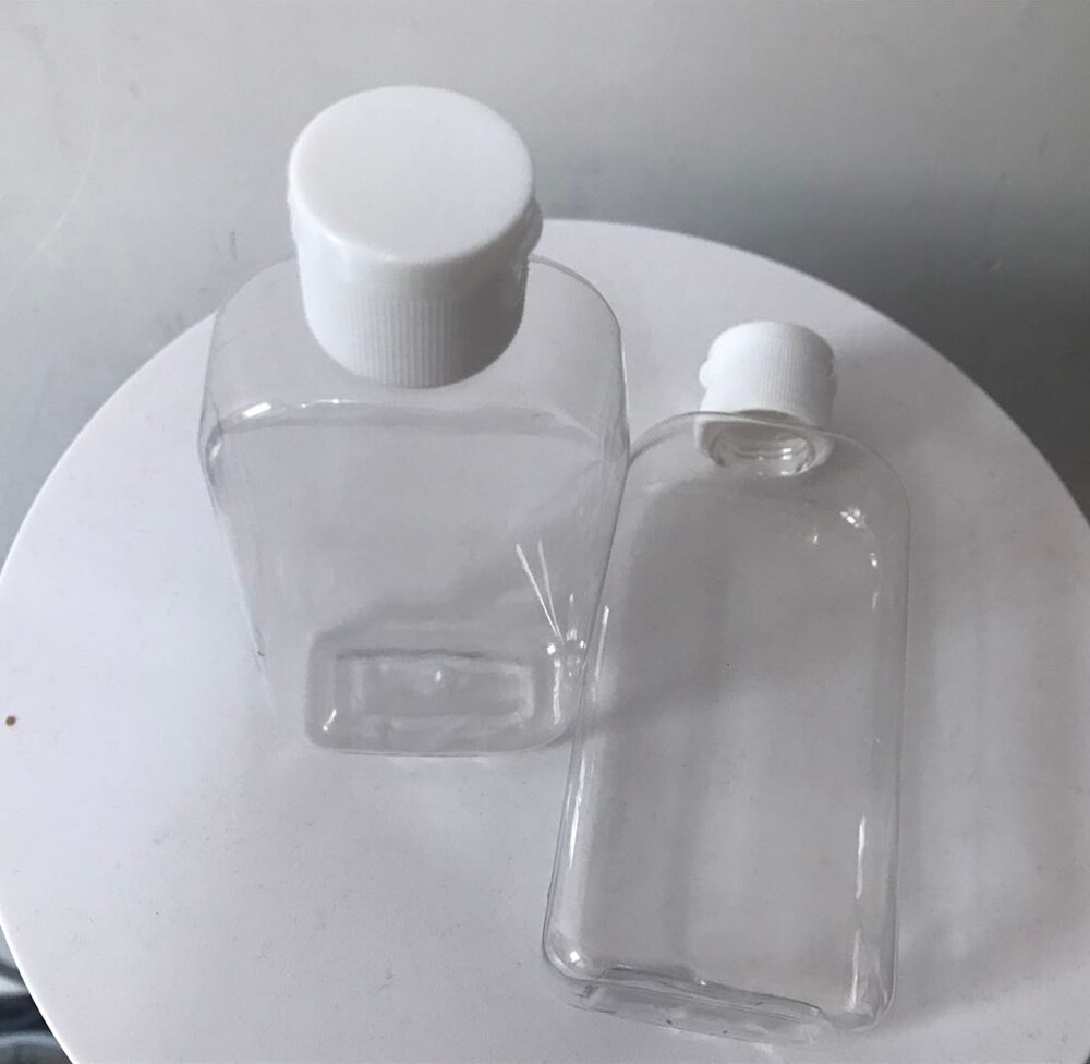 100ml Empty PET Bottle Plastic Portable Clear Refillable Flip-Top Bottles For Travel Makeup Liquid Gel Lotion Container