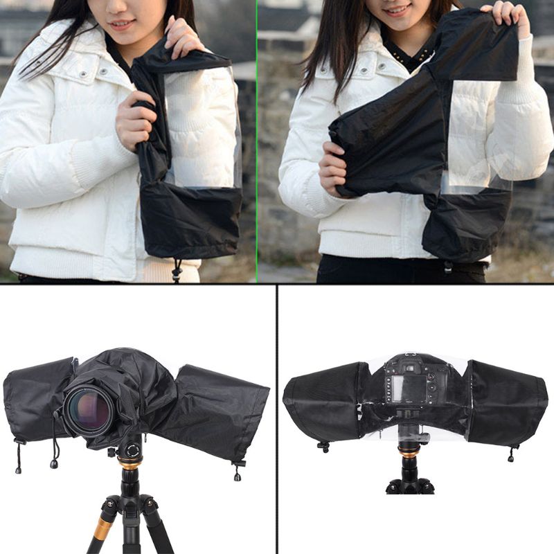 DOITOP Portable Rainproof Protector DSLR Telephoto Lens Camera Rain Cover Dustproof Camera Raincoat for Canon Nikon Pendax Sony