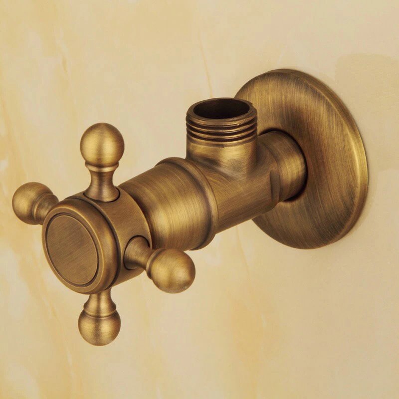 BAKALA Bronze Triangle valve Water control valve Antique triangle valve The tap water valve Sewer