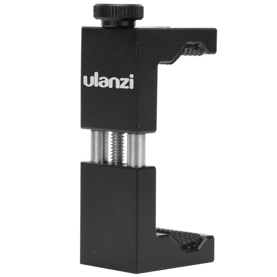 Ulanzi ST-02 Universal Phone Holder 1/4" Screw Adjustable Phone Clamp Clip with Shoe for Tripod Selfie Smartphone Holder: Only ST-02