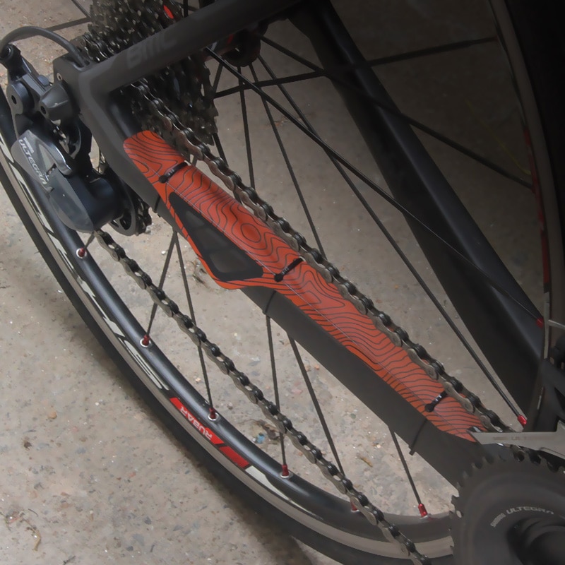 1Pcs Plastic Bike Chain Bescherming Guard Cover Mtb Road Fiets Frame Chain Chainstay Protector Guard Pad Met 3 Mount band