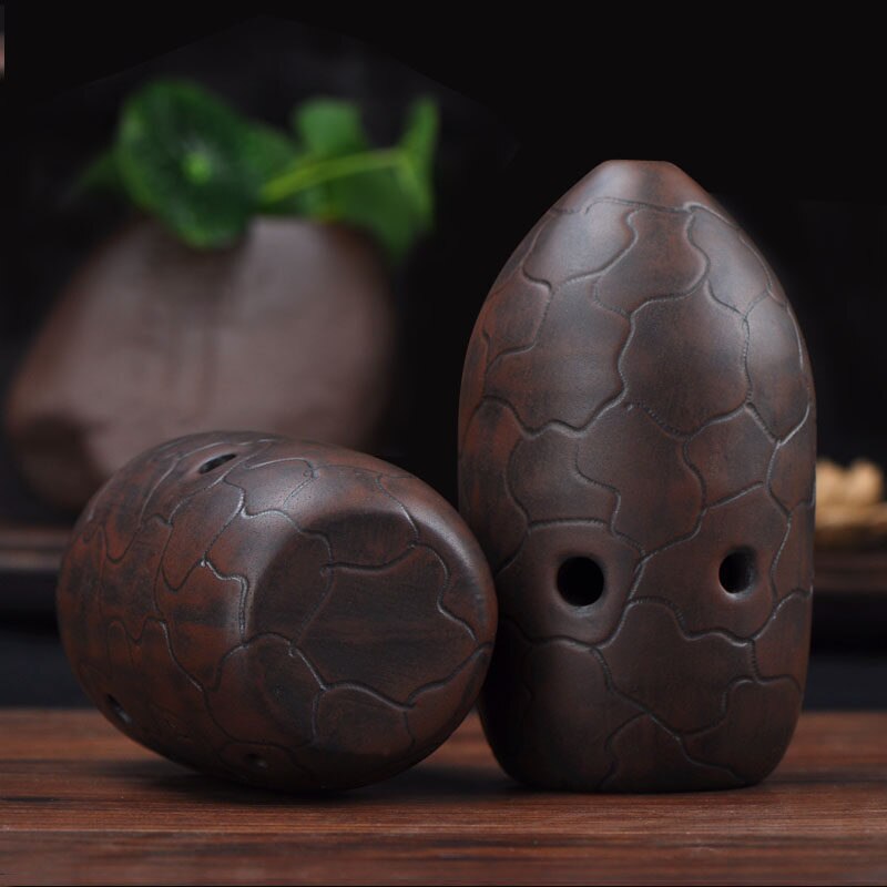 Chińnarty starożytny razy styl Ocarina instrument muzyczny profesjonalne 10-otwór dwuwarstwowa gliny Xun