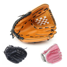 Pvc skinn brun svart rosa hanske 10.5 " /11.5 " /12.5 "softball utendørs lag sport baseball hansker for menn kvinner barn