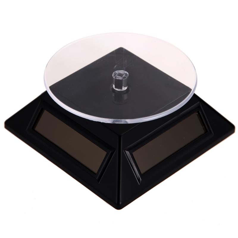 360 Graden Solar Powered Rotating Display Stand Sieraden Turn Tafel Sieraden Horloge Ring Display Stand Creatieve Sieraden Display: Default Title