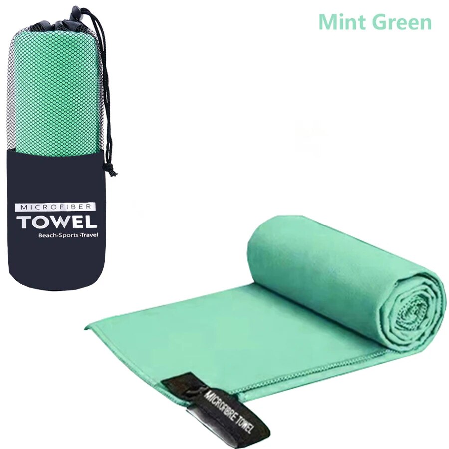 Hurtigttørrende sportshåndklæde 40 x 80/76 x 152cm mikrofiber løb yoga fitness fitness basketball udendørs camping vandreture strandhåndklæder: L / Grøn