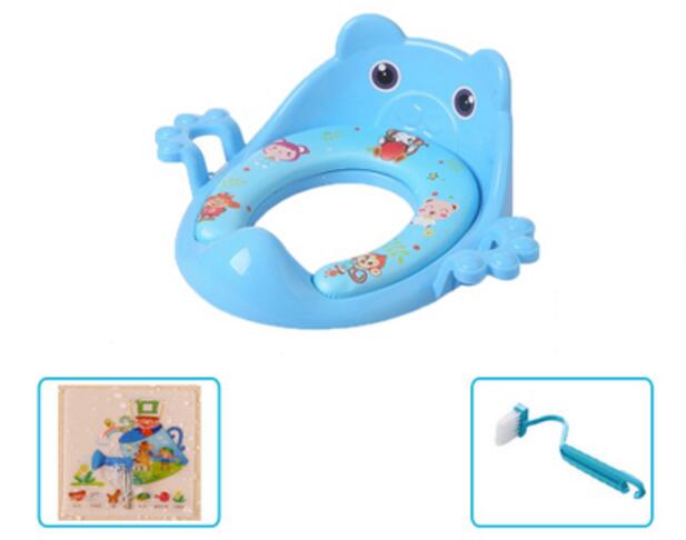 Cheap baby potty seat toilet seat ring children portable toilet seat auxiliary soft toilet cover: Ivory