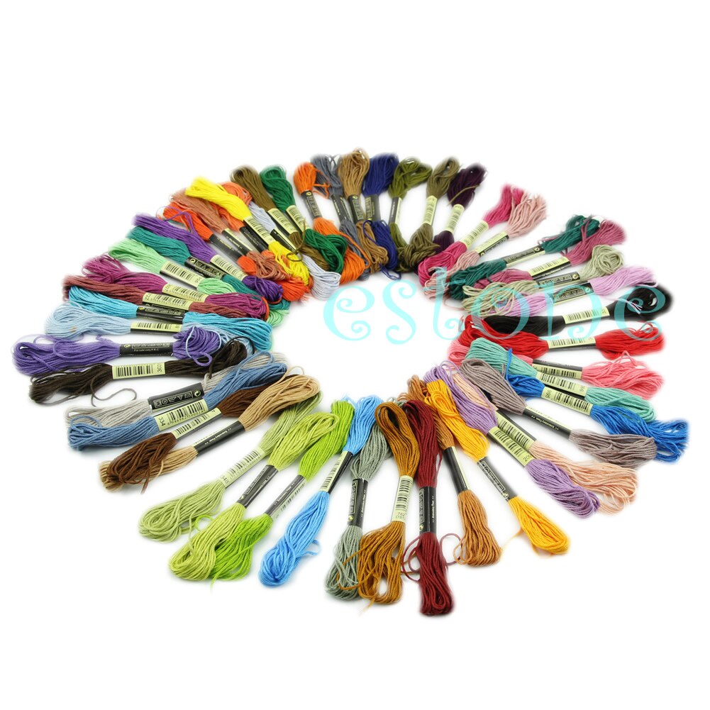 Veel 50 Katoen Cross Floss Stitch Draad Borduurwerk Naaien Strengen Multi Kleuren 62KC