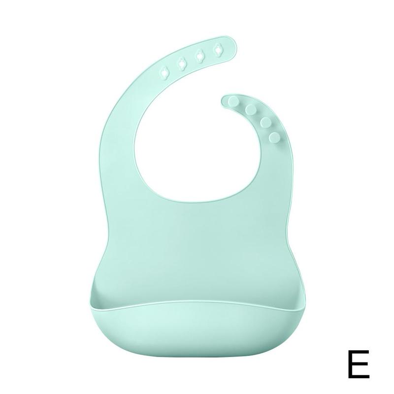 Children's silicone saliva towel cartoon baby bib/saliva bib silicone pocket bib waterproof E5R8: E