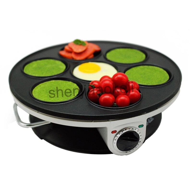 Pancake Machine Househol Crepe Maker Multifunction No-stick 7-hole pancake machine Breakfast Machine Electric baking pan machine