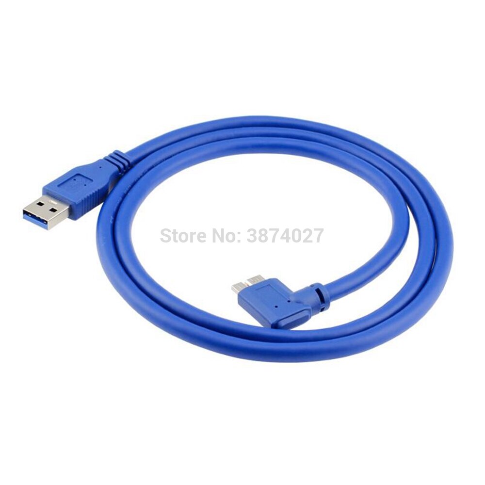 High Speed USB 3.0 to 90 Degree Right Angled Micro B Cable for Mobile Hard Disk USB 3.0 Cable line 60cm/100cm