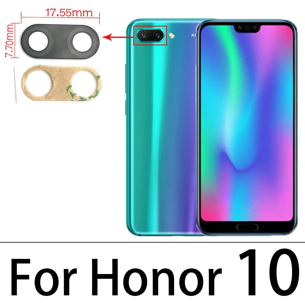 2Pcs Rear Back Camera Glass For Huawei Honor 9X V20 V30 X10 20i 20 10 30 Pro Lite 20S 10i 30s Camera Lens With Sticker Adhesive: Honor 10