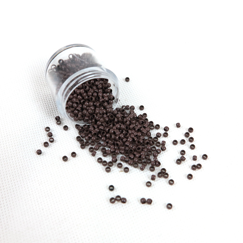 Cílios postiços cor loira 1000mm cobre nano, micro anel grânulos extensão de cabelo para nano anéis ferramentas para cabelo com 2.5 peças/jar