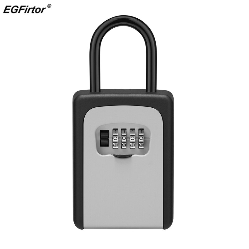 Smart Key Box Storage Password Padlock Security Home Outdoor Waterproof Smart Padlock For Keys: Gray
