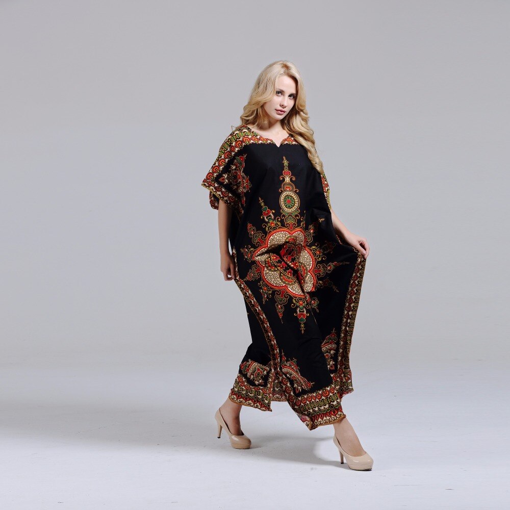 Dashikiage Women's 100% Cotton African Print Dashiki Stunning African Ladies Dress