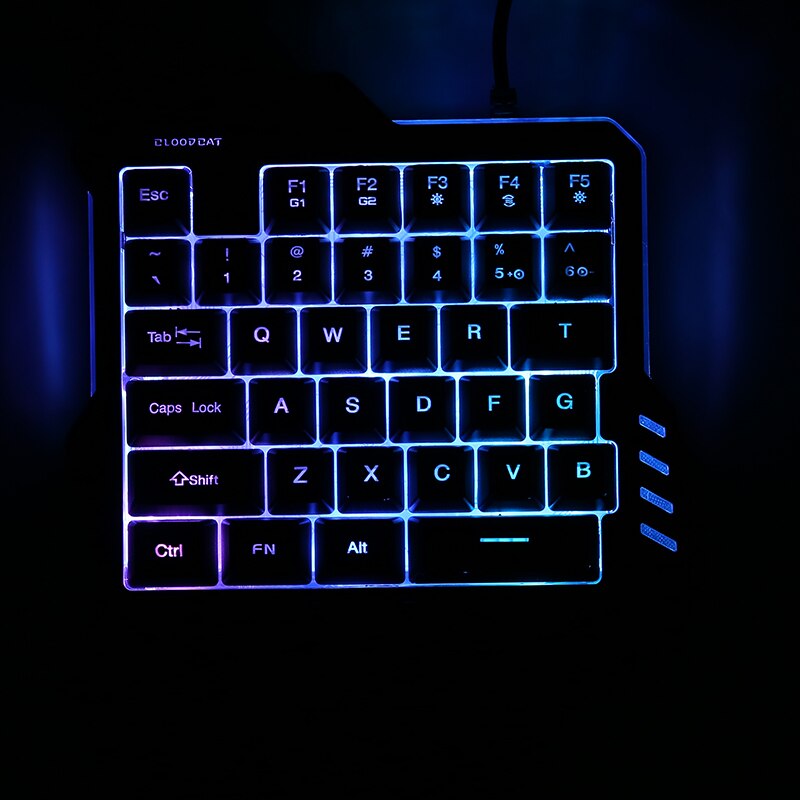 For PS4 Xbox One 1pc RGB Luminous Keyboard Mouse Set Adjustable 3200 DPI Keypad Mice Combos Pohiks