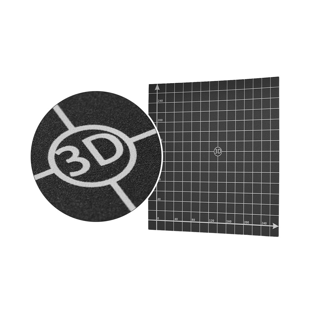 3D Printer Parts 300 * 300mm Heat Bed Sticker Sheet Bed Platform Build Surface Tape with 1:1 Coordinate for Creality Ender