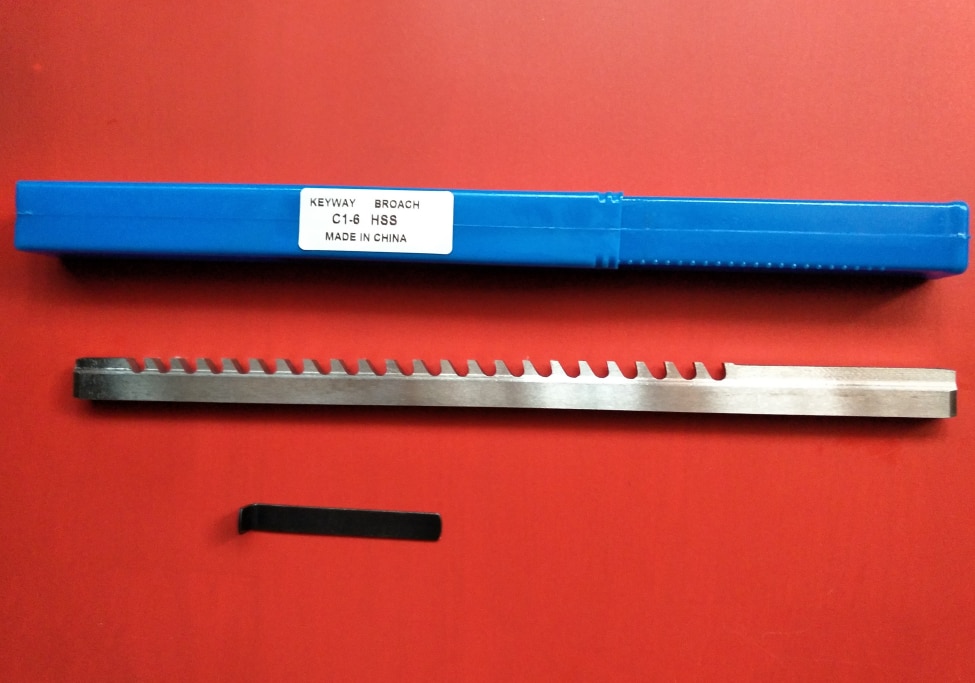 Outil de coupe de Keyway et de cale, broche de Keyway de Type poussoir HSS 6mm C1, taille métrique pour le travail des métaux de routeur CNC