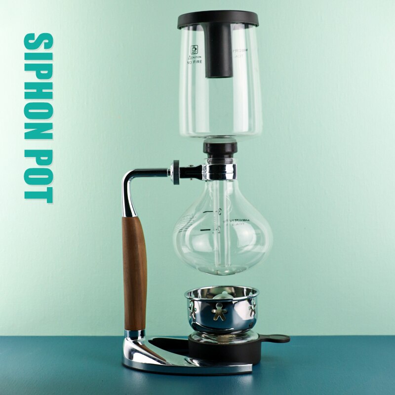 3/5 Cups Syphon Pots Coffee Kettle pot Set Filter Syphon Coffee Maker Tea Siphon Heat-Resistant Household Pot
